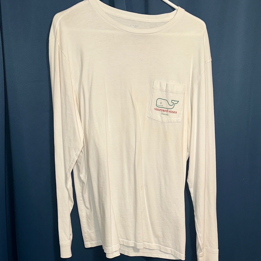 NWOT Vineyard Vines Cream Long Sleeve Tee